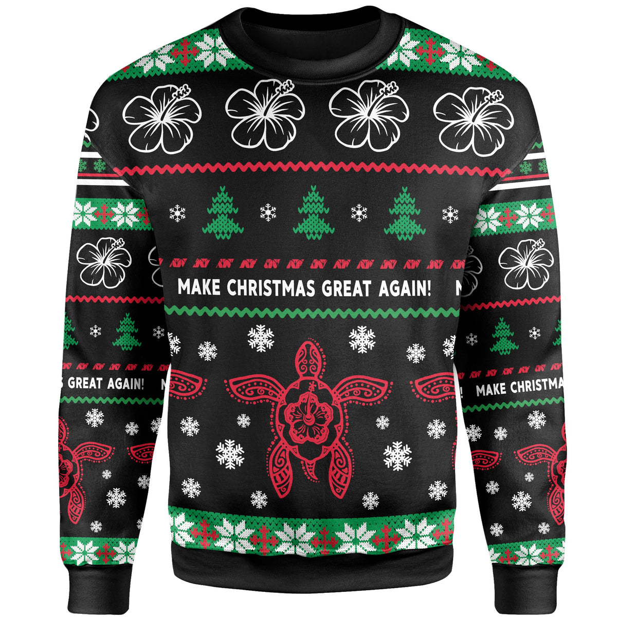Hawaii Make Christmas Great Again Crewneck Sweatshirt - Polynesian Pride