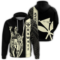 Kanaka Map King Beige Hoodie Edgar Style Unisex Beige - Polynesian Pride