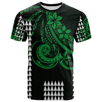 Custom Kakau Hawaiian Polynesian T Shirt Green LT6 Green - Polynesian Pride