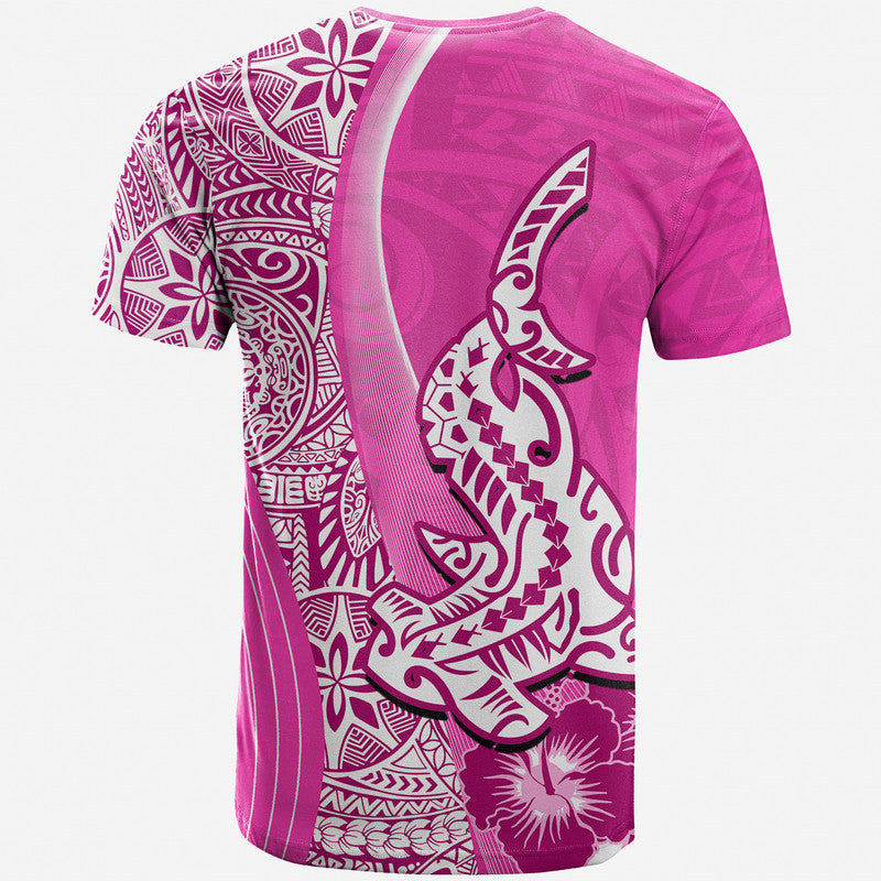 Hawaiian Shark Polynesian T Shirt Vibe Pink Style LT6 - Polynesian Pride