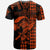 Custom Hawaii Polynesian Warrior Kakau T Shirt Orange LT6 - Polynesian Pride