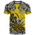 Custom Niue Uga T Shirt Tribal Patterns Yellow Style LT6 Yellow - Polynesian Pride