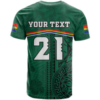 Custom Hawaii Warriors Football T Shirt Polynesian Palm and Hibiscus LT9 - Polynesian Pride