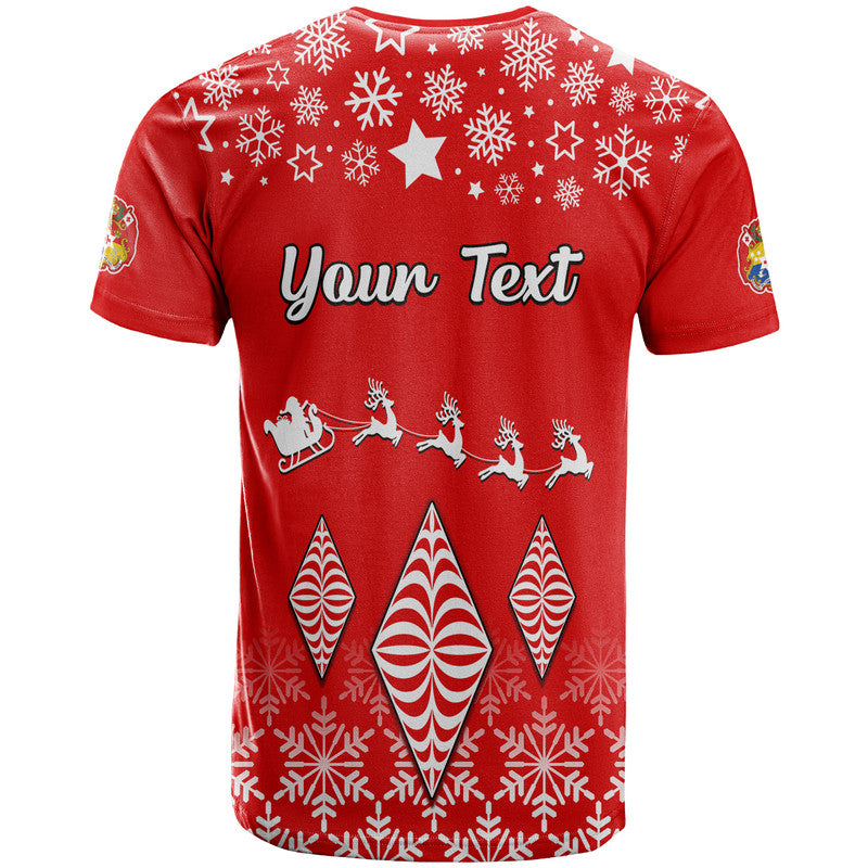 Tonga Kupesi Ngatu Merry Christmas T-Shirt - Custom Personalised LT9 - Polynesian Pride
