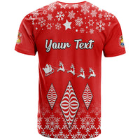 Tonga Kupesi Ngatu Merry Christmas T-Shirt - Custom Personalised LT9 - Polynesian Pride