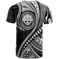 Federated States of Micronesia T Shirt Black Polynesian Wave Style LT9 - Polynesian Pride