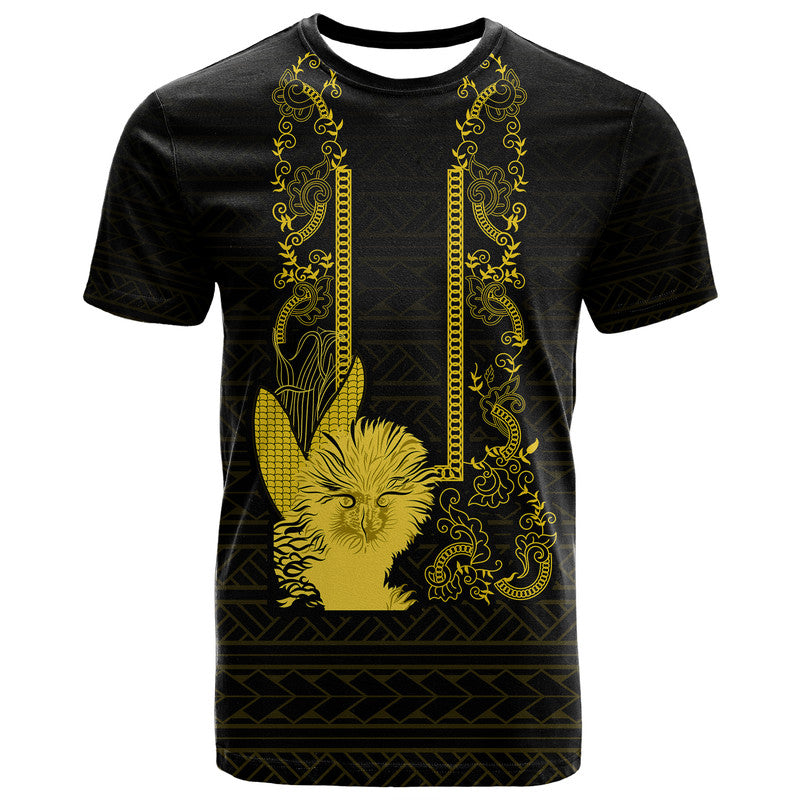 Custom Philippines Eagle Barong T Shirt Filipino Eight Rayed Gold Sun LT9 Black - Polynesian Pride