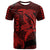 Hawaii T Shirt Shark and Turtle Mix Kakau Red LT9 Red - Polynesian Pride