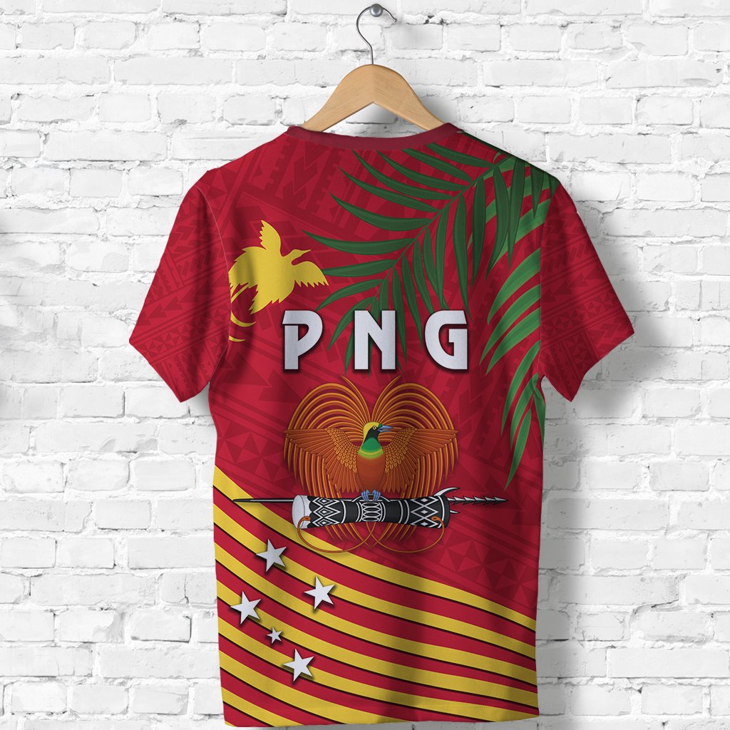 Papua New Guinea Rugby T Shirt Coconut Leaves The Kumuls - Polynesian Pride