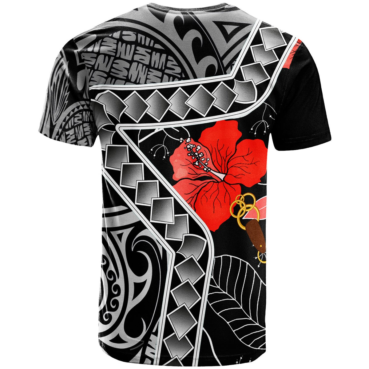 Hawaii T Shirt Hibiscus Ft Polynesian Pattern - Polynesian Pride
