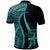 Fiji Polo Shirt Turquoise Polynesian Tentacle Tribal Pattern - Polynesian Pride