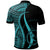 Chuuk Custom Polo Shirt Turquoise Polynesian Tentacle Tribal Pattern - Polynesian Pride