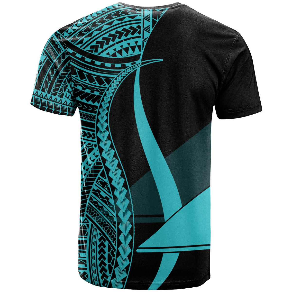 Tokelau T Shirt Turquoise Polynesian Tentacle Tribal Pattern - Polynesian Pride