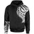 Kiribati Hoodie Kiribati Tatau White Patterns With Coat ofrms Unisex Black - Polynesian Pride