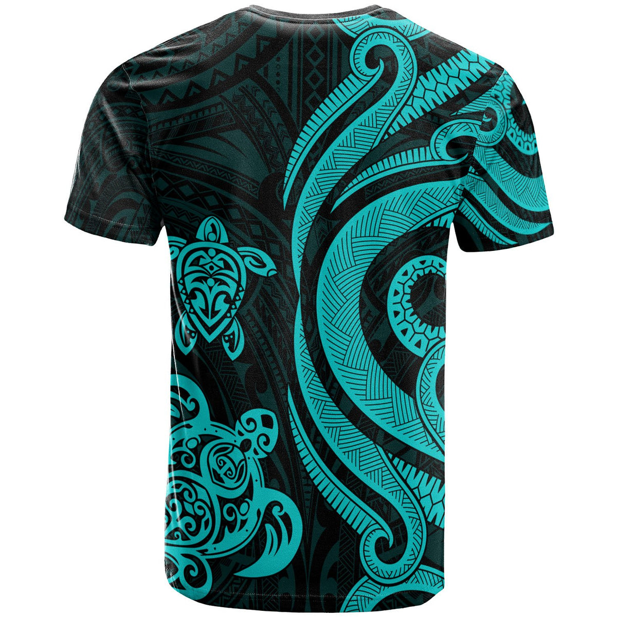 Fiji Polynesian T Shirt Turquoise Tentacle Turtle - Polynesian Pride