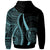 Palau Custom Hoodie Turquoise Tentacle Tribal Pattern - Polynesian Pride