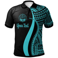 Marshall Islands Custom Polo Shirt Turquoise Polynesian Tentacle Tribal Pattern Crest Unisex Turquoise - Polynesian Pride