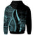 Niue Hoodie Turquoise Tentacle Tribal Pattern - Polynesian Pride