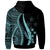 Kosrae Custom Hoodie Turquoise Tentacle Tribal Pattern - Polynesian Pride