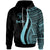 Niue Custom Hoodie Turquoise Tentacle Tribal Pattern Unisex Turquoise - Polynesian Pride