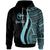 Hawaii Custom Hoodie Turquoise Tentacle Tribal Pattern Unisex Turquoise - Polynesian Pride