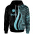 Nauru Custom Hoodie Turquoise Tentacle Tribal Pattern Unisex Turquoise - Polynesian Pride