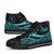 Chuuk High Top Shoes Turquoise - Polynesian Tentacle Tribal Pattern - Polynesian Pride