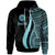 Tahiti Custom Hoodie Turquoise Tentacle Tribal Pattern Unisex Turquoise - Polynesian Pride