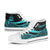 Vanuatu High Top Shoes Turquoise - Polynesian Tentacle Tribal Pattern - Polynesian Pride