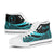 Chuuk Custom Personalised High Top Shoes Turquoise - Polynesian Tentacle Tribal Pattern - Polynesian Pride