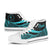 Chuuk High Top Shoes Turquoise - Polynesian Tentacle Tribal Pattern - Polynesian Pride