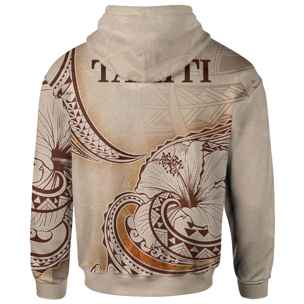Tahiti Hoodie Hibiscus Flowers Vintage Style - Polynesian Pride