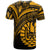 Tahiti T Shirt Gold Color Cross Style - Polynesian Pride