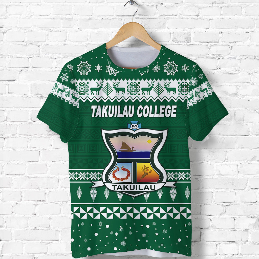 Custom Takuilau College Christmas T Shirt Simple Style LT8 - Polynesian Pride