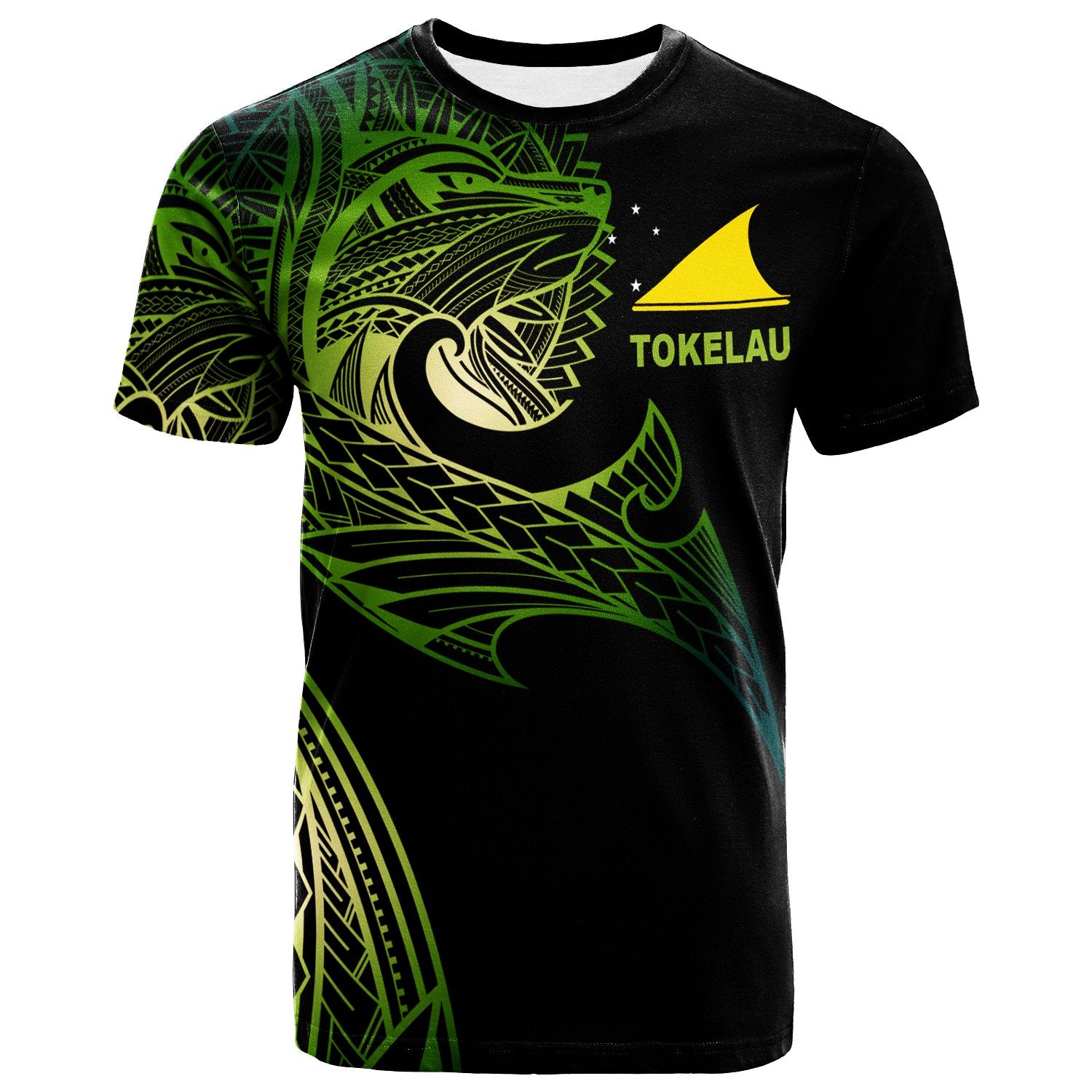 Tokelau T Shirt Leader Wolf Is You Gradient Color Unisex Black - Polynesian Pride