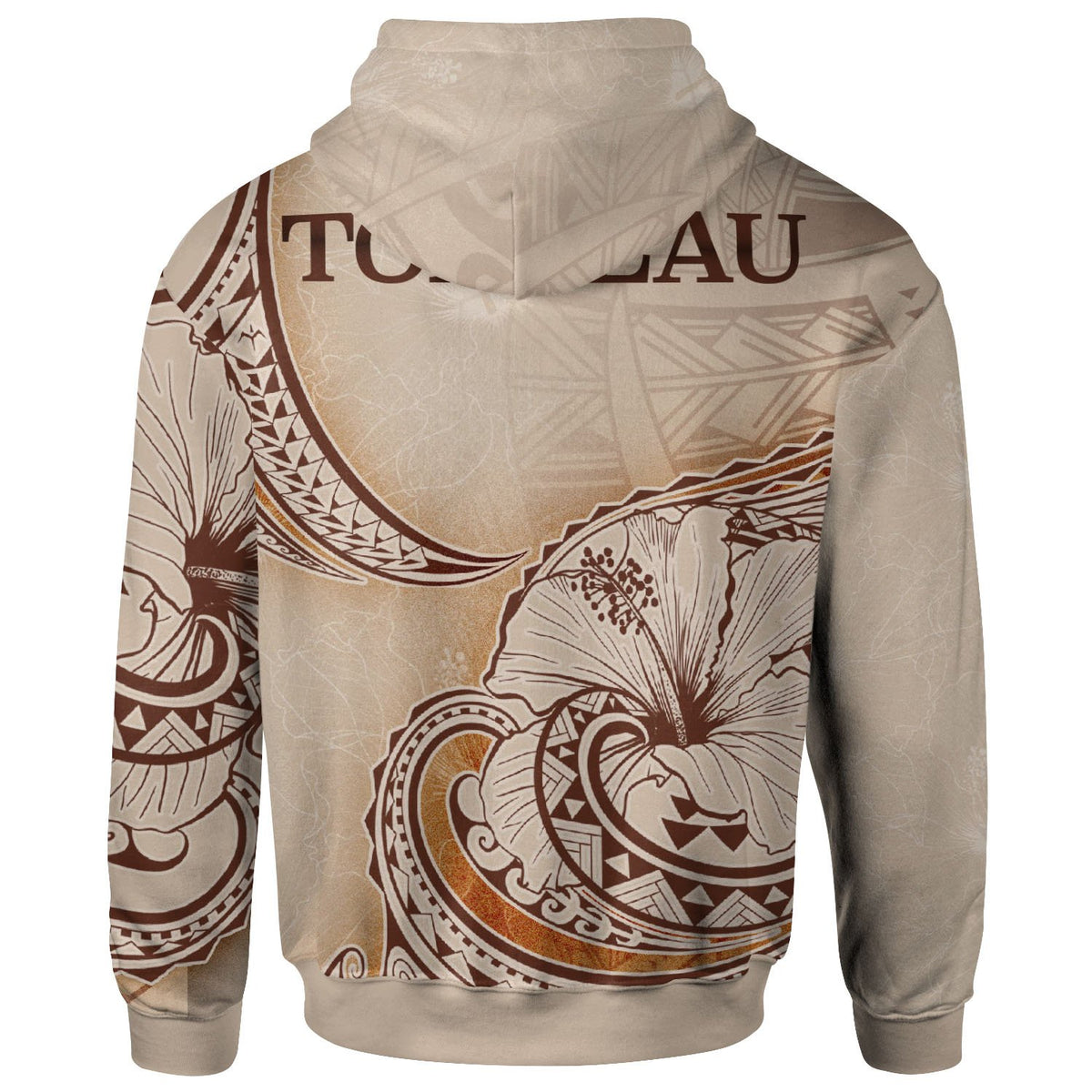 Tokelau Hoodie Hibiscus Flowers Vintage Style - Polynesian Pride
