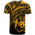 Tonga T Shirt Gold Color Cross Style - Polynesian Pride