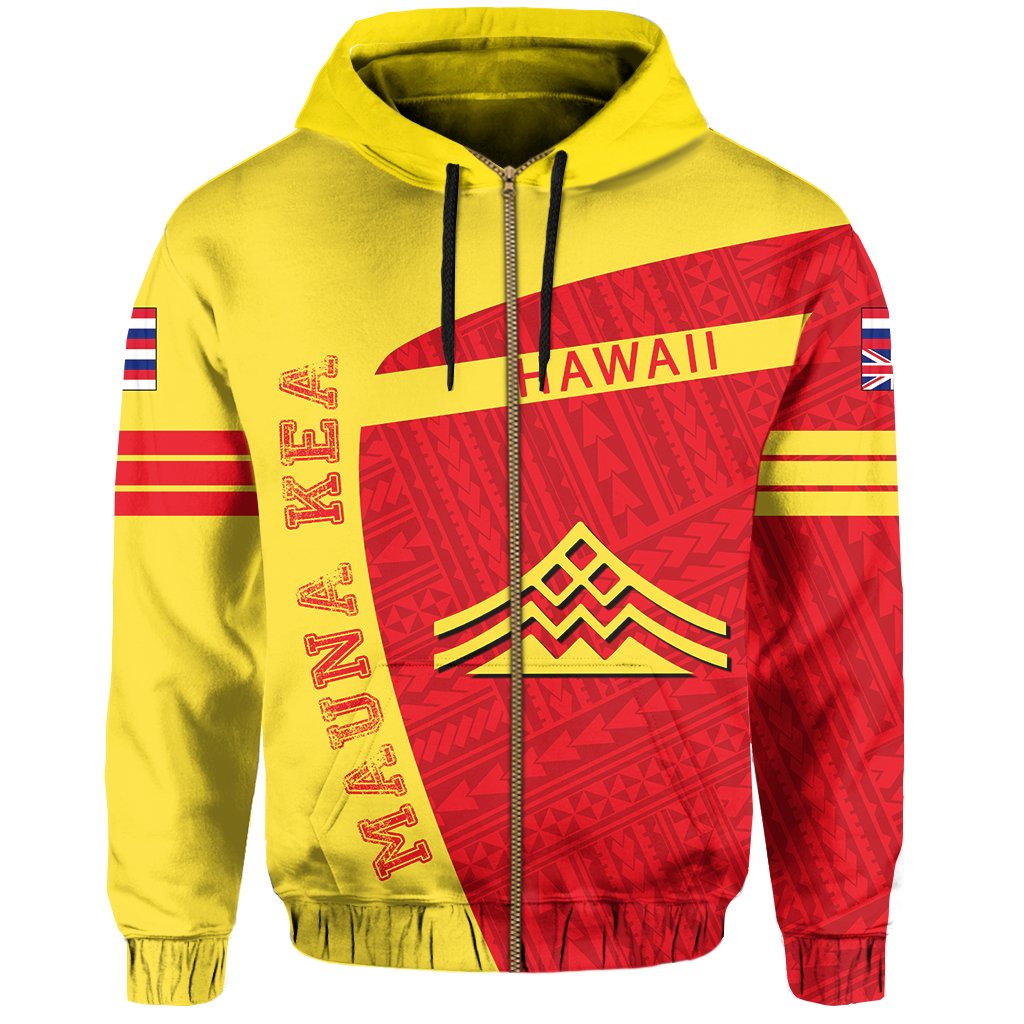 Hawaii Polynesian Mauna Kea Sport Zip up Hoodie Premium Style - Polynesian Pride