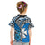 (Custom Personalised) Wallis et Futuna T Shirt KID Polynesian Pattern and Hibiscus Flowers Version Blue LT13 - Polynesian Pride