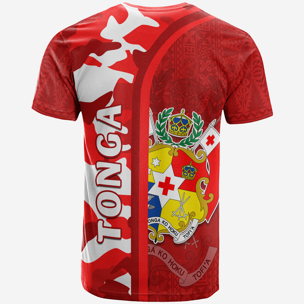 Tonga Unique T Shirt Camouflage with Tongan Pattern LT13 - Polynesian Pride