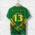 Custom Cook Islands Rugby T Shirt Simple Polynesian Custom Text and Number LT13 - Polynesian Pride