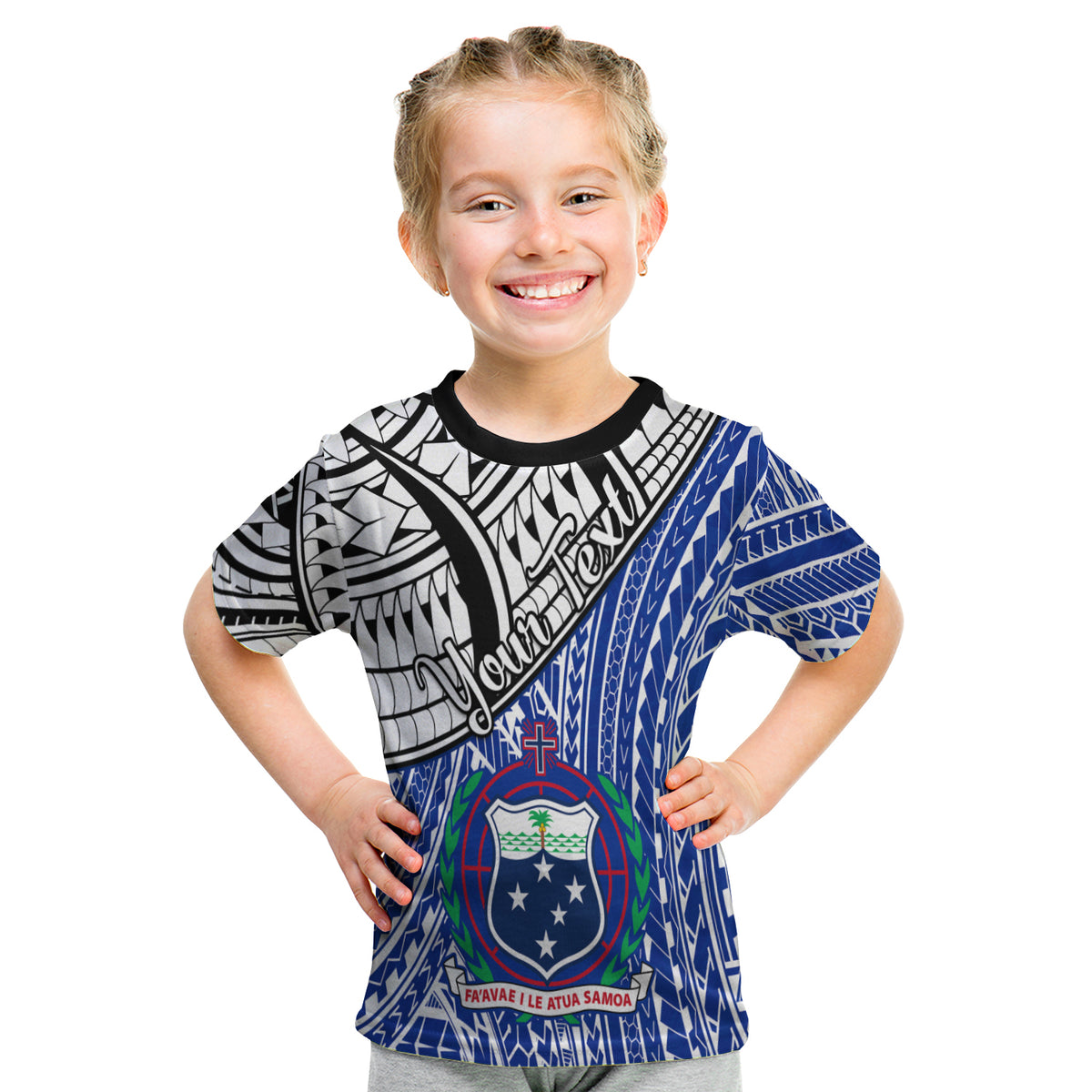 (Custom Personalised) Samoa T Shirt KID Samoan Pattern Newest LT13 - Polynesian Pride