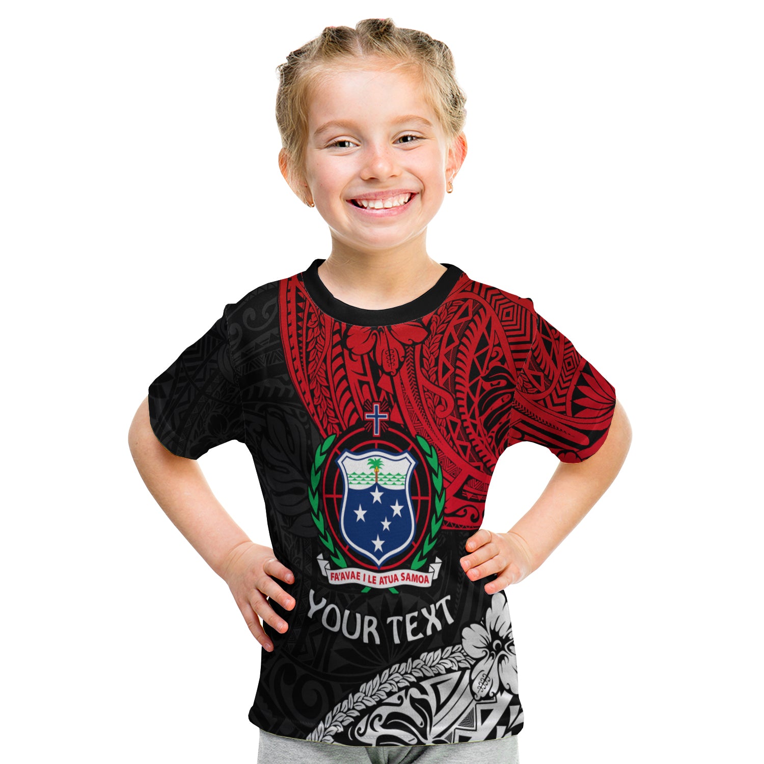 (Custom Personalised) Samoa T Shirt Kid Beloved Samoan Mix Polynesian Pattern LT13 - Polynesian Pride