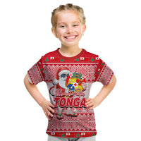 Tonga Christmas T Shirt Kid Cool Santa Claus LT6 - Polynesian Pride