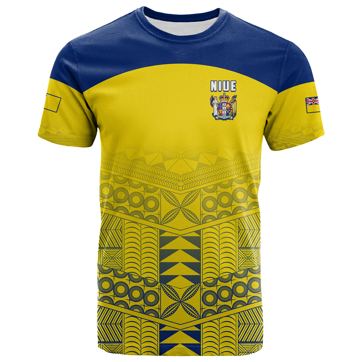 (JACKSON) Niue T Shirt Rock of Polynesia Golden LT13 Golden - Polynesian Pride