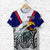 American Samoa T Shirt Bald Eagle Mix Polynesian LT13 Adult Blue - Polynesian Pride