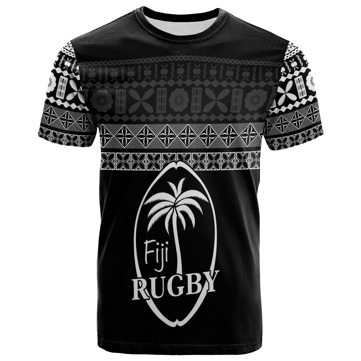 Fiji Rugby T Shirt Lifestyle 2022 Flying Fijians LT13 Unisex Black - Polynesian Pride