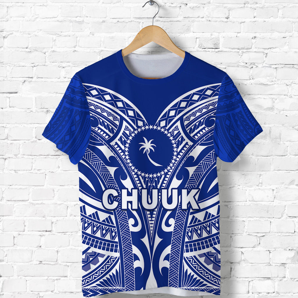 Chuuk T Shirt Micronesia Simple Pattern LT13 Unisex Blue - Polynesian Pride