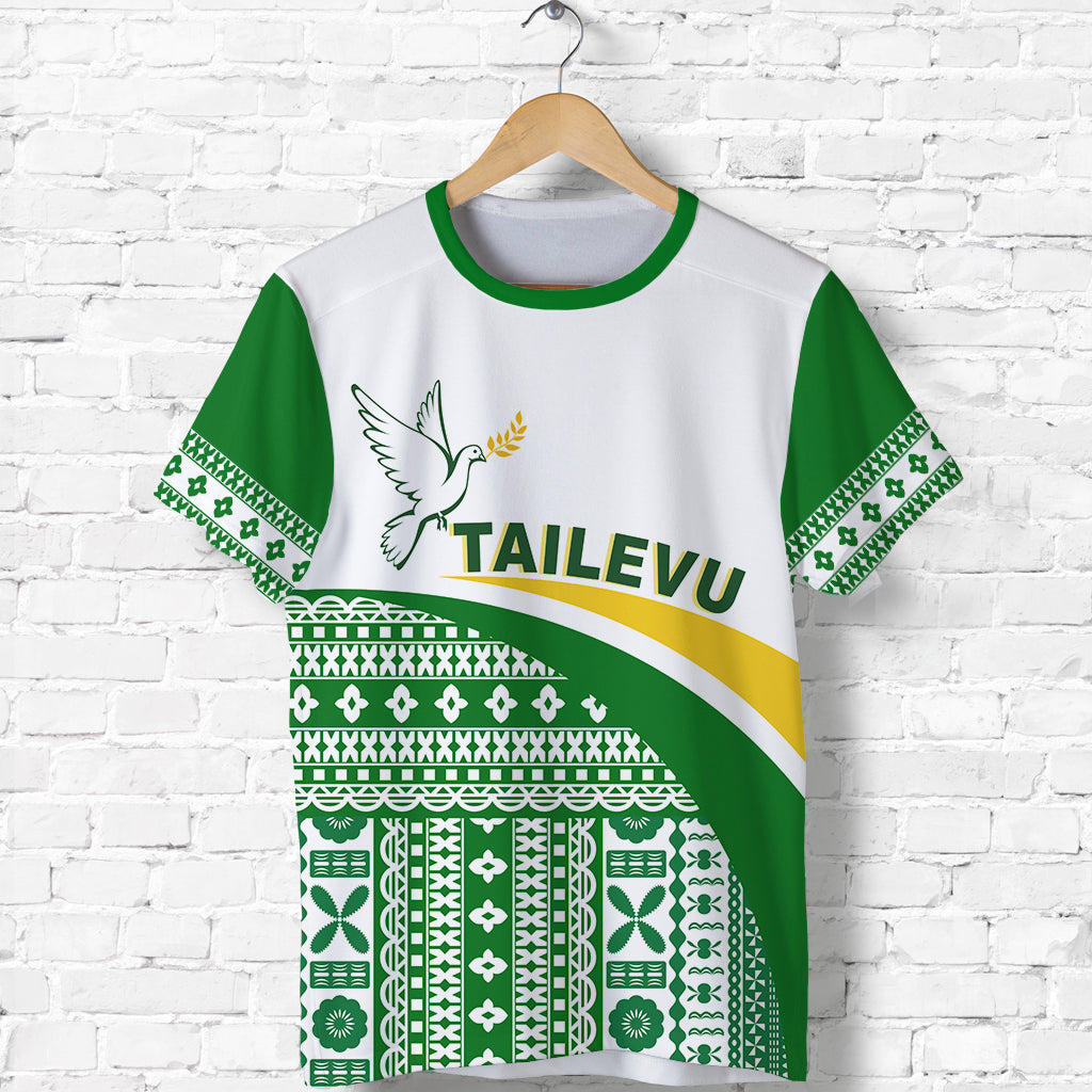 Tailevu Rugby T Shirt Fiji Rugby Tapa Pattern White LT13 Unisex White - Polynesian Pride