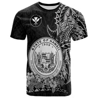 Hawaiian Polynesian T Shirt White Seal of Hawaii LT13 Unisex White - Polynesian Pride